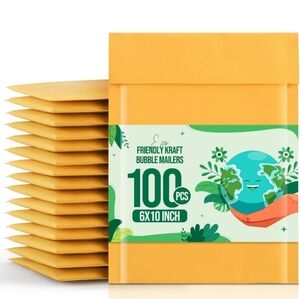 Eco-Friendly Bubble Mailers 100 Pack 6×9